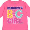 thumbnail image 4 of Inktastic Memaw Big Girl Girls Long Sleeve Toddler T-Shirt, 4 of 5