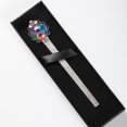 thumbnail image 4 of Tie-dye Silver Lace-Edged Bookmark: Elegant Book Accessory for Readers and Book Lovers, 4 of 5