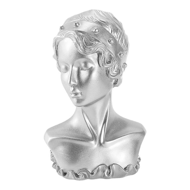 Xuanheng Jewelry Display Bust Mannequin Hair Clips Creative Model Portrait Jewelry Holder Argent