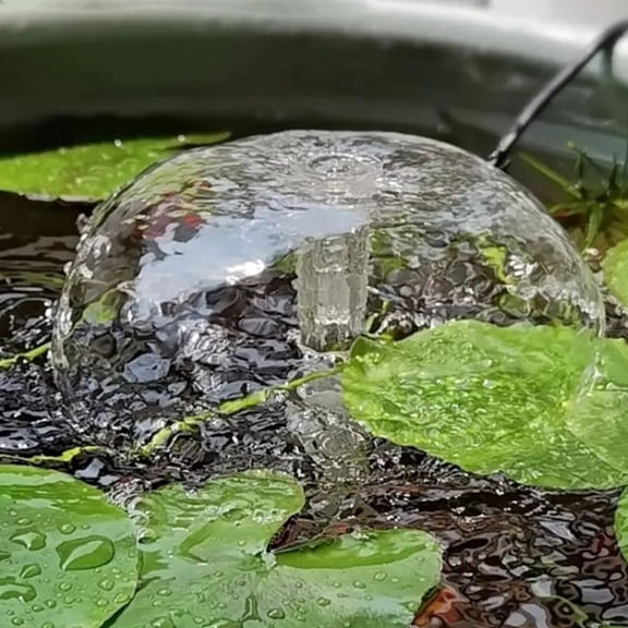 PENIKOKO Set of 4 Transparent Water Fountain Spouts for Garden Fountains, Easy Installation, Quiet , and