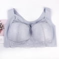 thumbnail image 4 of Womens Plus Size Unadjustable Sports Extra-Elastic Breathable Lace Trim Bra, 4 of 9