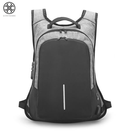 Luxtrada Anti-Theft Laptop Backpack School Daypack with USB Charging Port Waterproof Notebook Backpack Fits 14 Inch Travel Business Bag for Men Women