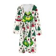 thumbnail image 2 of Pijama familiar de Navidad Grinc-h - Albornoz a juego de franela estampada, absorbente y de secado rápido, de algodón, talla XXL., 2 of 5