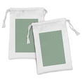 thumbnail image 1 of Antique Oriental Fabric Pouch Set of 2, Continuous Eastern Style Simplistic Leaves Arrangement Pattern, Drawstring Bag for Toiletries Masks and Favors, 9" x 6", Jade Green and White, by Ambesonne, 1 of 2