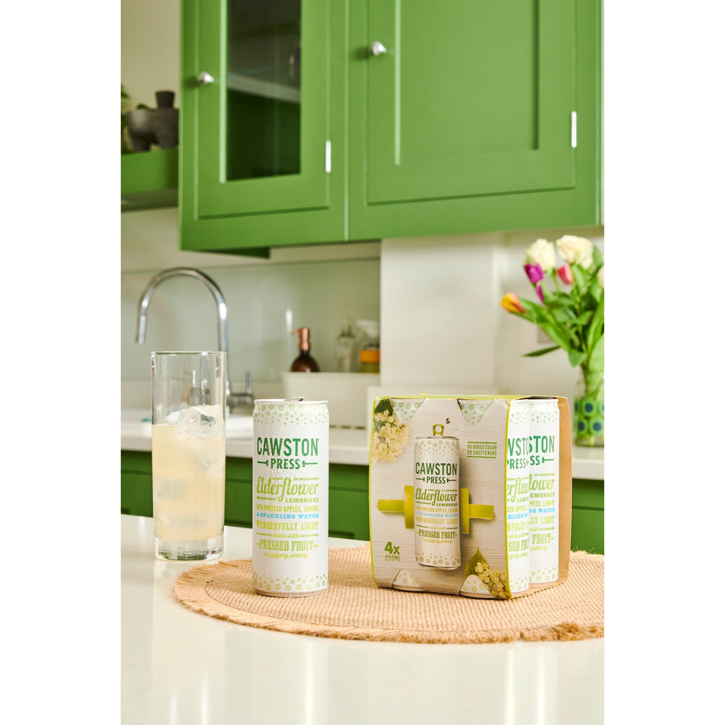 Cawston Press Elderflower Lemonade 4 x 250ml, Imported from Britain