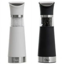 Ozeri Gravity Pro Electric Salt and Pepper Grinder Set, BPA-Free, Black and White