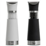 Ozeri Gravity Pro Electric Salt and Pepper Grinder Set, BPA-Free, Black and White