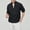 Black, variant on Button Down Shirt for Men Casual Relaxed Fit Stretch Shirts Slim Fit Solid Color Fashion Summer Clothing Black Size L