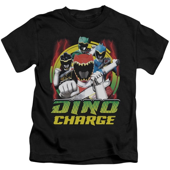 Power Rangers Little Boys' Dino Lightning Childrens T-shirt 4 Black