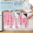 thumbnail image 5 of Pink Christmas Balls Small Sink Skirt 10"Wx11"L, Dustproof Under Sink Curtain with Self Adhesive Tape, Xmas Tree Snowflake Cabinet Curtain Cover for Bathroom Vanity, Kitchen Storage Shelf, RV, 5 of 9