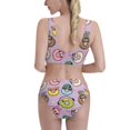 thumbnail image 3 of Picia Cute Donuts Women's High Waisted Bikini Scoop Neck Swimsuit Two Pieces Bathing Suit-X-Large, 3 of 8