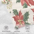 thumbnail image 5 of Yayeee 2 Pack Hand Towels for Bathroom 100% Cotton 16" x 28" Soft Absorbent Kitchen Towel, Red Christmas Poinsettia, 5 of 7