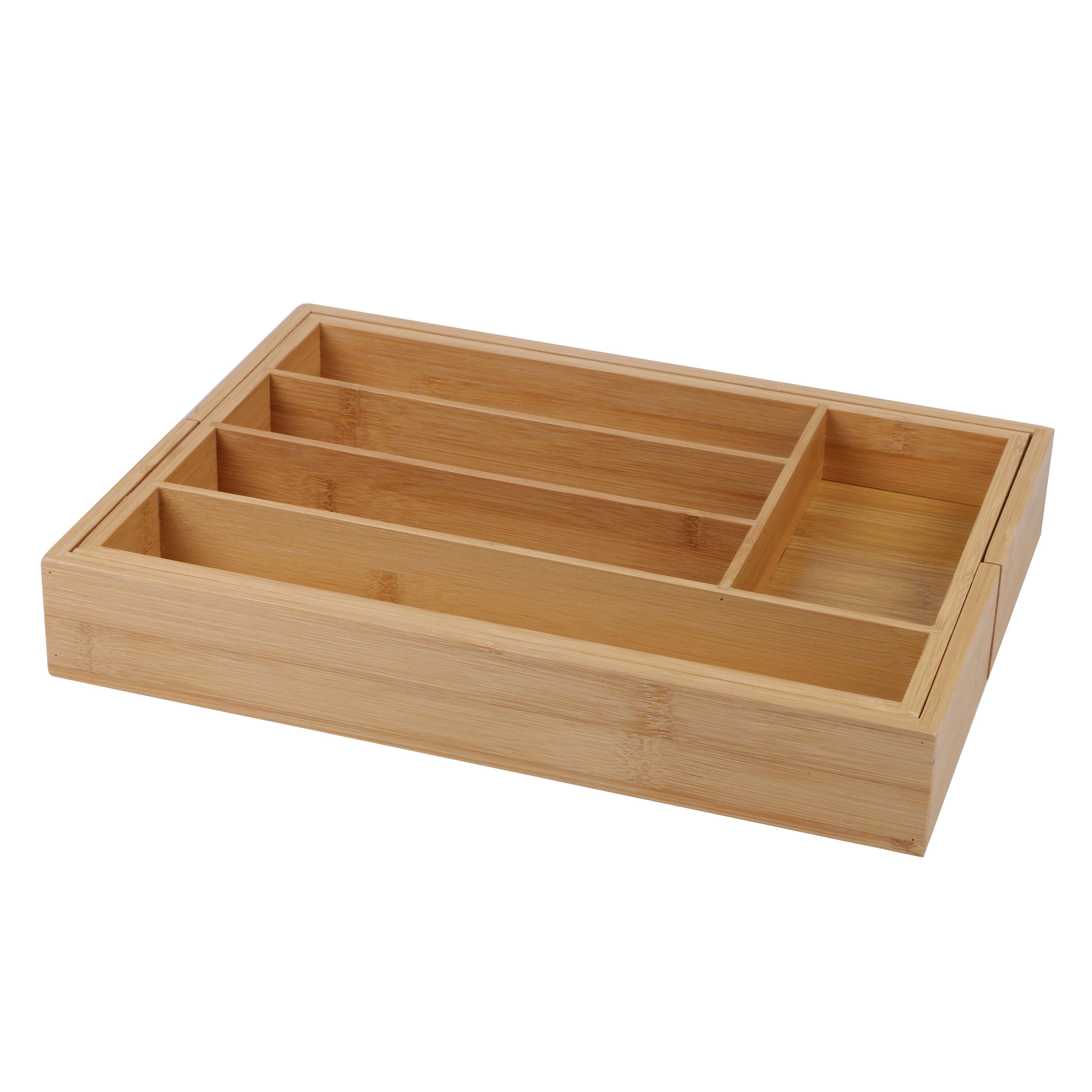 Bamboo Expandable Drawer Organizer - Perfect Size for Cutlery and Kitchen Utensils -Expandable from 10” to 15.7”