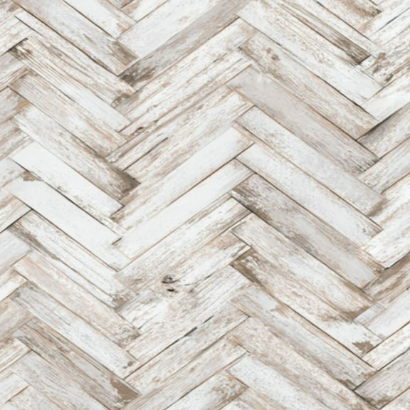 Vintage Peel and Stick Wallpaper Rustic Whitewashed Wood Herringbone Wall Mural 23.6in x 9.8ft Self Adhesive Removable Wall Paper Renter Friendly Wallpaper for Nursery Bedroom Cabinets