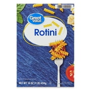 Great Value Rotini, 16 oz Box, (Shelf Stable)