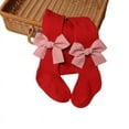 thumbnail image 2 of Bas pour Bébés Filles Noël Grands Rouges Enfants Filles Collants Taille Haute Collants Anti-Brillance C S, 2 of 5