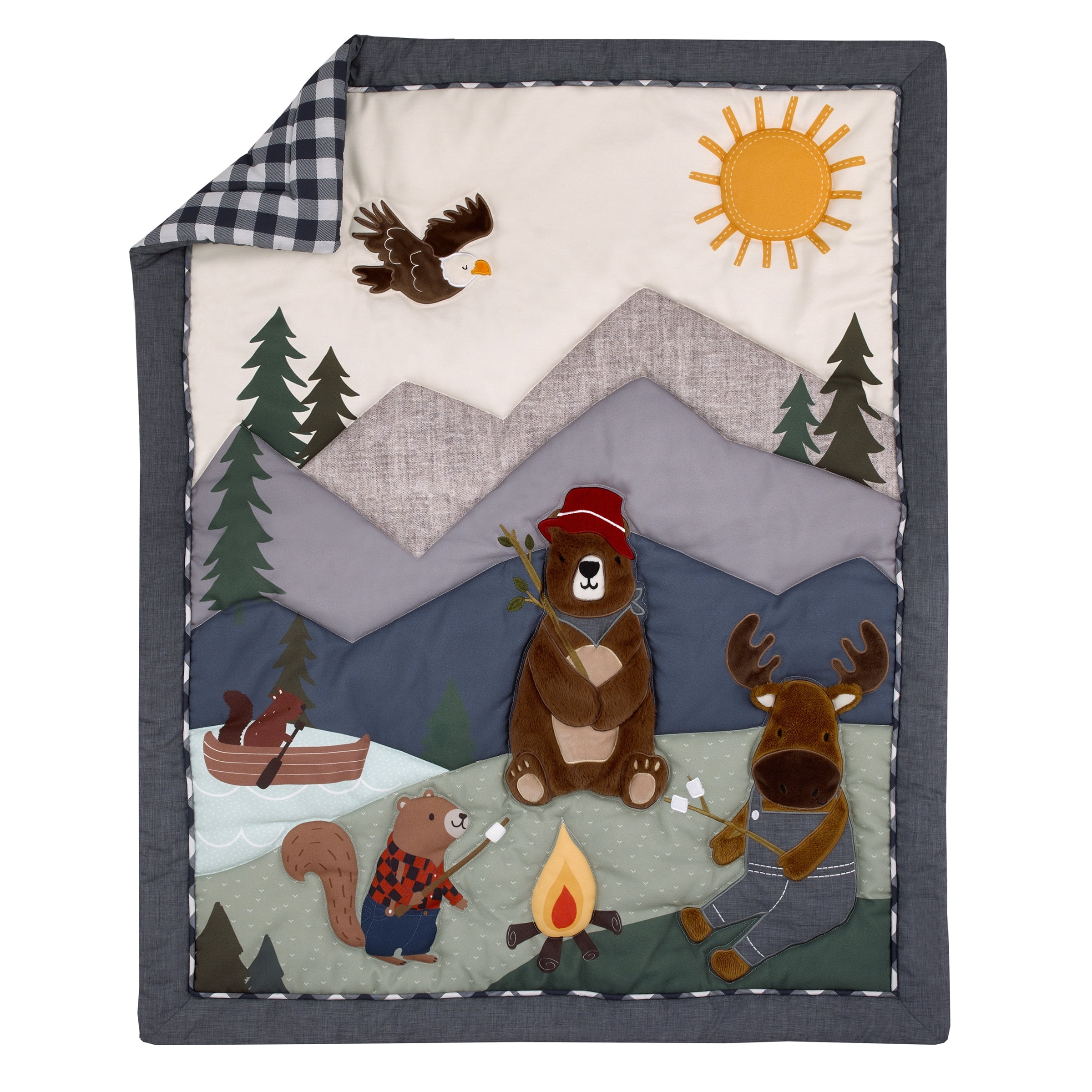 NoJo  Into the Wilderness 4 Piece Nursery Crib Bedding Set