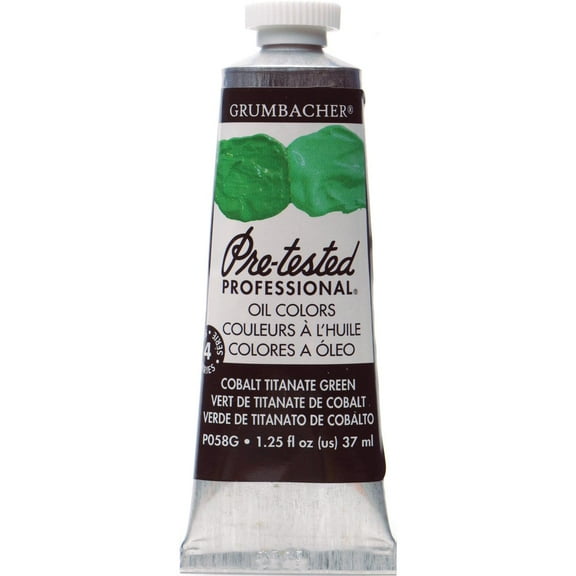 Grumbacher Pre-Tested Oil Color, 37ml Tube, Cobalt Titanate Green