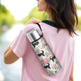thumbnail image 6 of 20 Oz Husky Dog Flower Floral Coffee Tumbler Double Wall Insulated Stainless Steel Water Bottle | Metal Reusable Thermoses Flask with Cup Cap | Leak & Sweat Proof with Anti-Dust Lid, 6 of 7