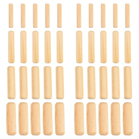 

TOYMYTOY 500 Pcs Wooden Needle Round Raft Wood Pin Nails Wedge Wooden Shaft Connector