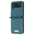 thumbnail image 2 of ELEHOLD for Samsung Galaxy Z Flip3 Leather Case,Luxury PU Leather Slim Fit Lightweight Shockproof Protective Case for Men Women Compatible with  Galaxy Z Flip 3,Green, 2 of 5