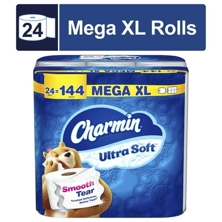 Charmin Toilet Paper Ultra Soft, 24 Mega Xl Rolls