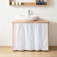 thumbnail image 4 of Colorful Striped Small Cabinet Curtains 10"W x 11"L, Rainbow Color Stripes Sink Skirt Dust-Proof Short Curtain for Bathroom Vanity Storage Cubby Desk, Self Adhesive Privacy Drapes, 4 of 9