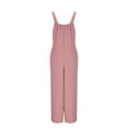 thumbnail image 6 of Zunfeo Women's Jumpsuit Summer Wide-Leg Jumpsuit 2025 High Waist Relaxed Fit Pants with Pockets for Vacation Beach Pink XL, 6 of 7