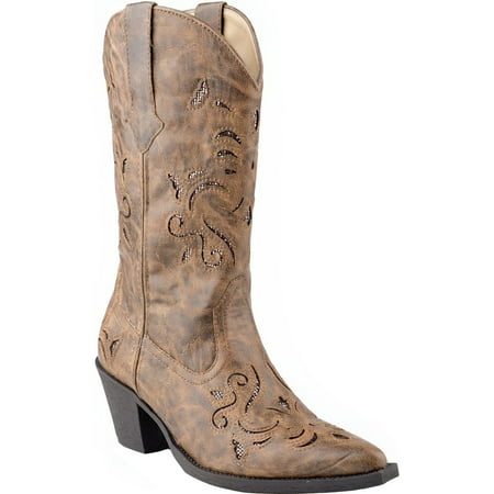 

Roper Womens Chloe Snip Toe Casual Boots Mid Calf Mid Heel 2-3