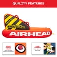 thumbnail image 4 of Airhead Great Big Mable 1-2 Rider Chariot Towable Tube for Boating, Dual Tow Points, 4 of 6