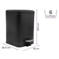 thumbnail image 2 of Bote De Basura Cuadrado 6l Home Styles Color Negro, 2 of 9