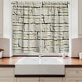 thumbnail image 2 of Ambesonne Ecru Kitchen Curtains, Stone Blocks Historic Style, 55"x30", Dark Eggshell Pale Camel, 2 of 3