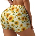 thumbnail image 1 of Fotbe European-style Pattern Sunflower Shorts Sin Costuras – Shorts Deportivos de Cintura Alta para Mujer, Elásticos para Gimnasio, Yoga, Running o Ciclismo-Medium, 1 of 8