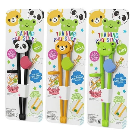 FACEGA 3Pcs Kids Chopsticks,Simple to Clean Chopsticks Reusable,Chewable Material Chopsticks for Kids