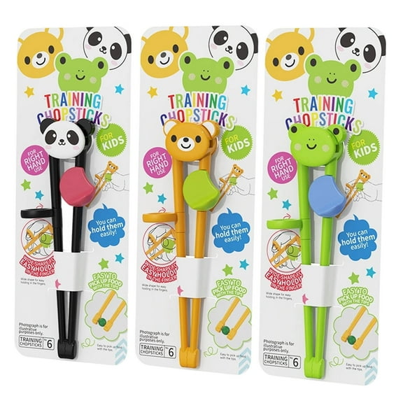 FACEGA 3Pcs Kids Chopsticks,Simple to Clean Chopsticks Reusable,Chewable Material Chopsticks for Kids