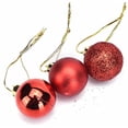 thumbnail image 3 of Ensemble de 24 Mini Boules de Noël Incassables Décoration d'Arbre de Fête, 3cm/1.18 Pieds' (Rouge), 3 of 8