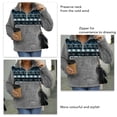 thumbnail image 3 of Abrigo difuso Estampado étnico Mangas largas con cremallera Casual Cálido Invierno Jersey Abrigo difuso para mujer, 3 of 4