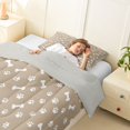thumbnail image 3 of Homewish White Dog Paw Bone Twin Comforter Sets,Beige Bedding Set,Cute Pet Theme Decor,Light Gray Reversible,2 Pieces,1 Comforter and 1 Pillowcase, 3 of 7
