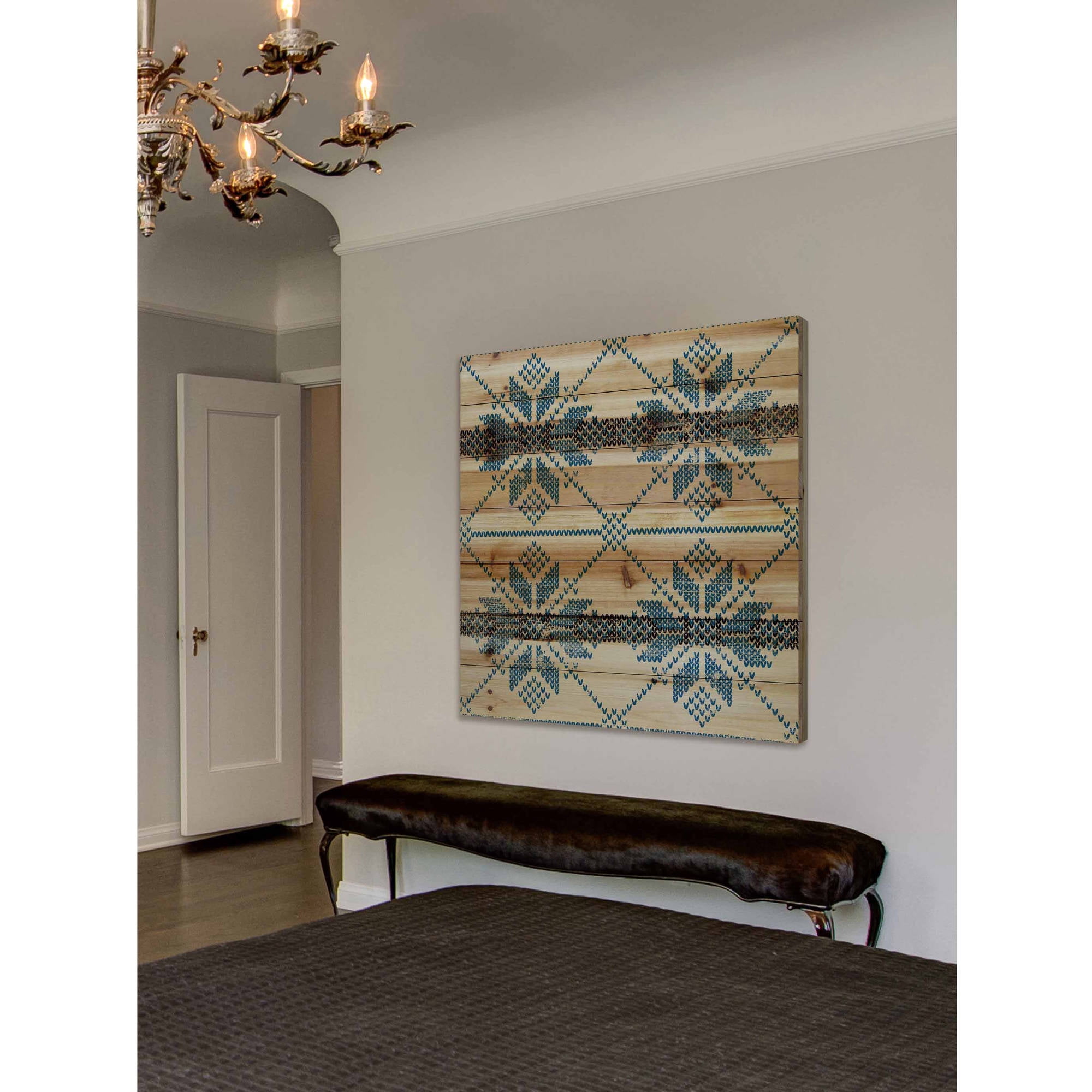 "Four Corners" Painting Print on Natural Pine Wood