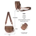 thumbnail image 3 of Bolso FEIBOON espacioso de nailon tipo bandolera marrón, 3 of 6