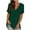 Green, variant on Giftesty Tops for Women Women's Fashion Summer Large Size V Neck Leisure Short Sleeve Solid Tops