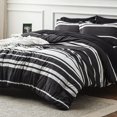 thumbnail image 1 of Juego de edredón Bedsure Queen Size 7 piezas a rayas negras, 1 of 8