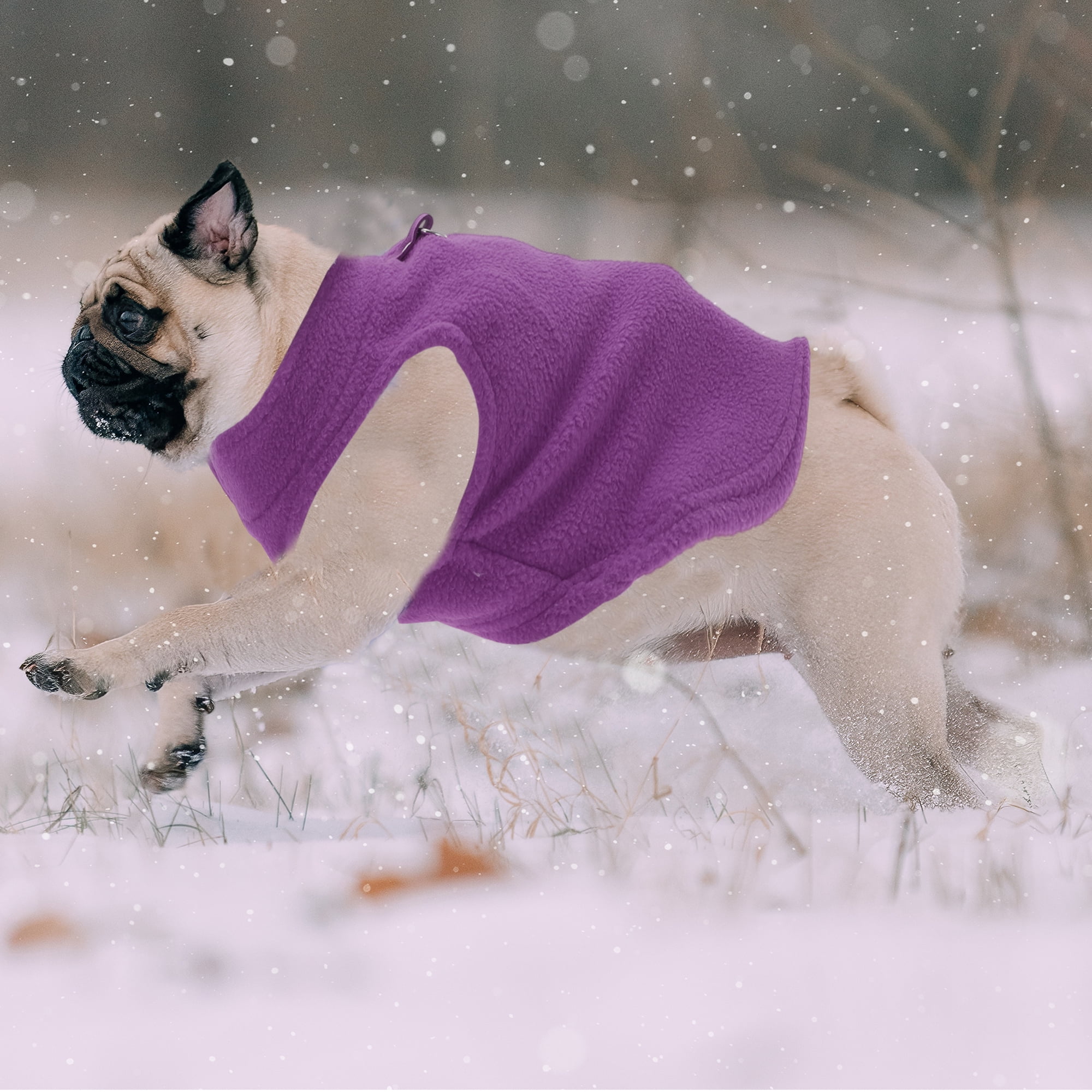 Unique Bargains Dog Cat Warm Vest Small Dog Cat Jumpers Purple XL