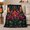 Birds And Blossom, variant on Enchanted Hummingbird Garden Artistry, Peaceful Bird Art Scene, Warm Flannel Blanket for Living Room and Reading Nook, Bird Lovers Friendship Gift, Artistic Home Decor