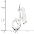 thumbnail image 3 of 14k White Gold Large Fancy Script Initial A Charm, 3 of 4