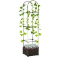 thumbnail image 2 of Outsunny 6' Raised Garden Bed Planter with Trellis, Self-Watering Disk, Drainage Holes & Steel Frame for Climbing Plants, 2 of 9
