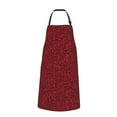 thumbnail image 2 of Pofeuu Burgundy Floral Print Waterproof Apron with Pockets Adjustable Cooking Aprons Kitchen Bib for Baking Household Cleaning, 2 of 8