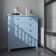 thumbnail image 6 of HIUU Tall Chest of Drawers for Bedroom,Blue 6 Drawer Dresser,Retro Dressers & chests of drawers with Shell Handles, 6 of 10