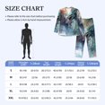 thumbnail image 4 of Balery Ink Style Wave Dragon Pijama para Hombre de Dos Piezas con Manga Larga, Conjunto de Dormir y Descanso Suave con Bolsillos-XX-Large, 4 of 7