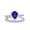 Blue Sapphire CZ, variant on Teardrop Piece Set Pear Cut Band Ring Rose Tone Morganite CZ 925 Sterling Silver Size 10